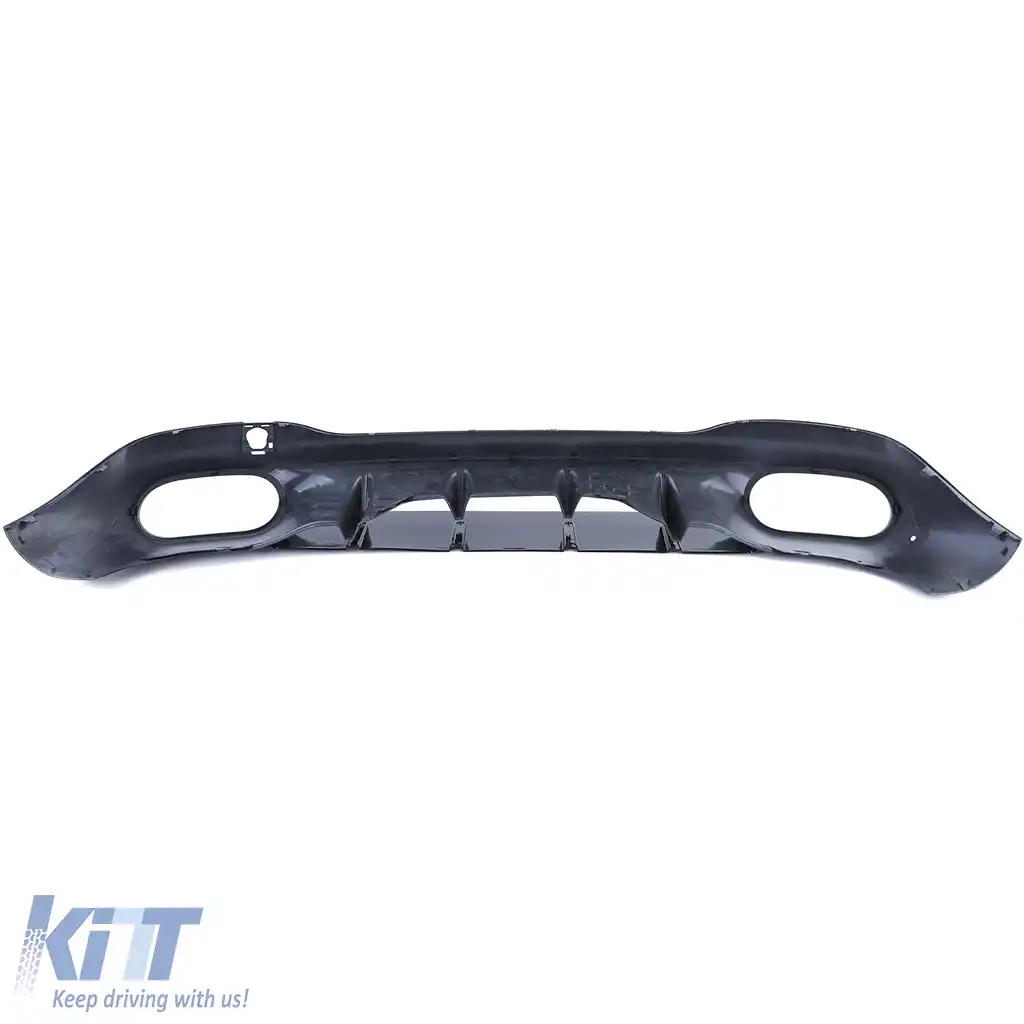 Difuzor spate lucios negru + țevi de eșapament duble negre, potrivit pentru Mercedes CLA C118 X118-image-6203150