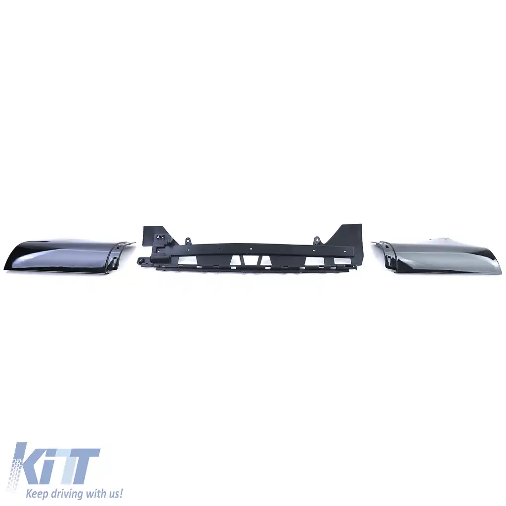 Difuzor spate lucios negru + țevi de eșapament duble negre, potrivit pentru Mercedes CLA C118 X118-image-6203154