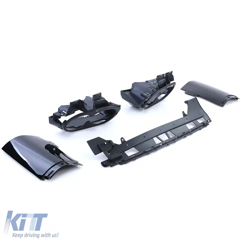 Difuzor spate lucios negru + țevi de eșapament duble negre, potrivit pentru Mercedes CLA C118 X118-image-6203155