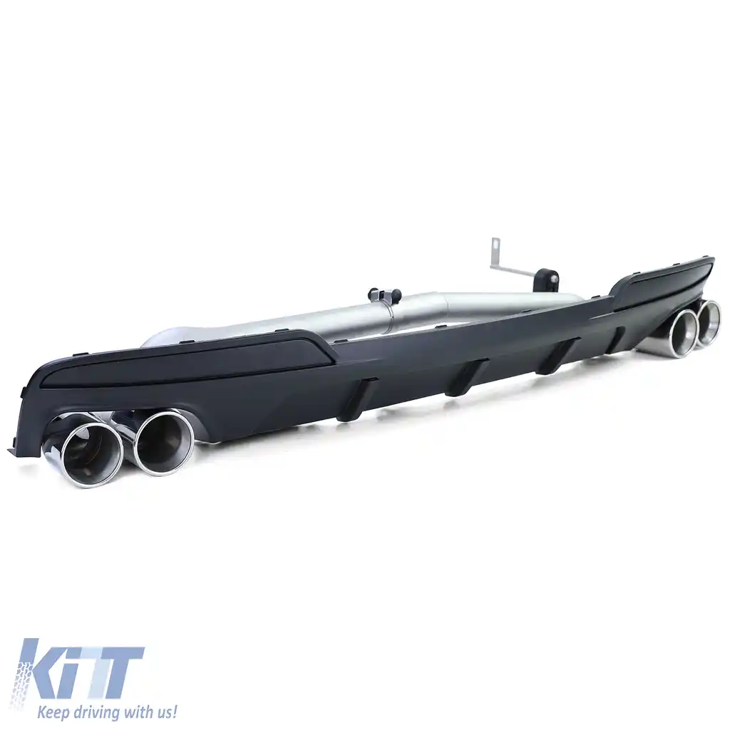Difuzor spate mat + conversie țeavă de eșapament duplex potrivit pentru BMW F10 F11 520 525 528 530-image-6192454