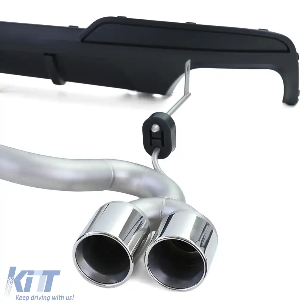 Difuzor spate mat + conversie țeavă de eșapament duplex potrivit pentru BMW F10 F11 520 525 528 530-image-6192456