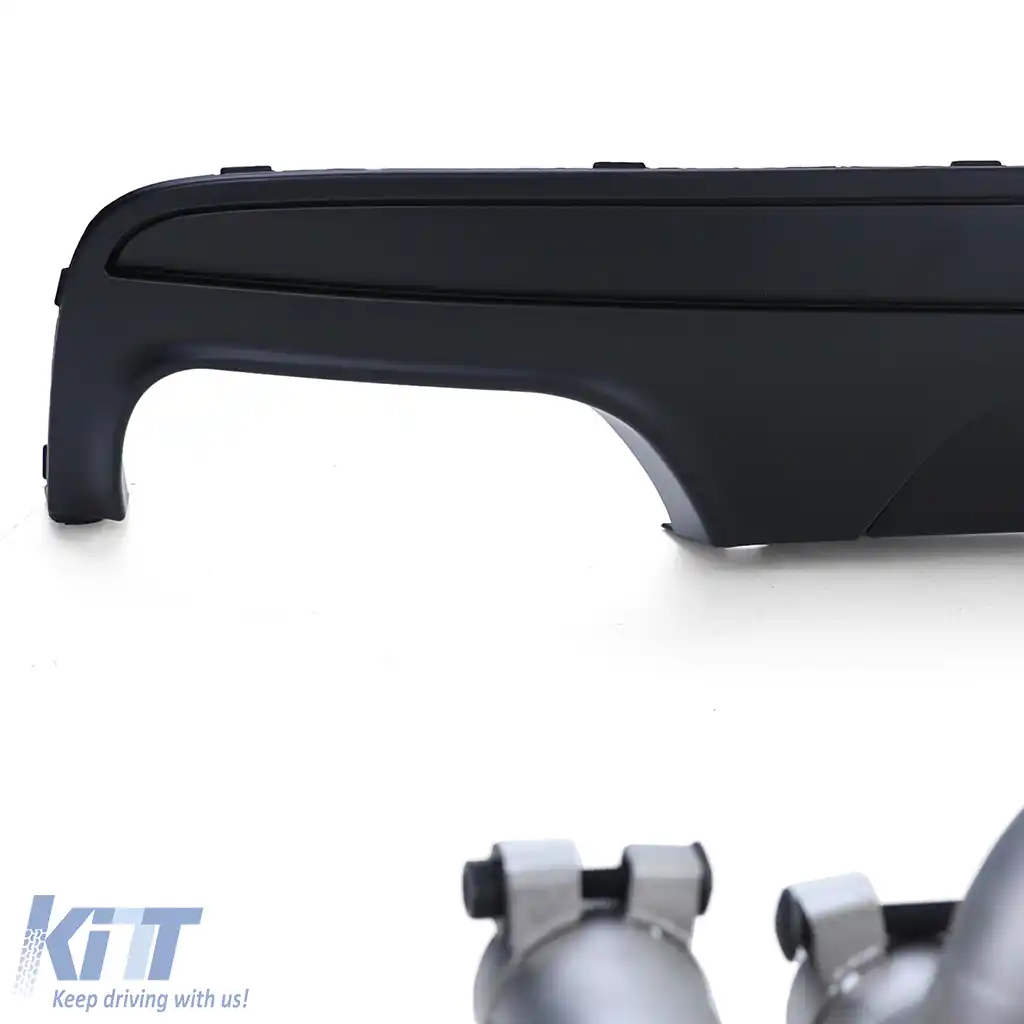 Difuzor spate mat + conversie țeavă de eșapament duplex potrivit pentru BMW F10 F11 520 525 528 530-image-6192458