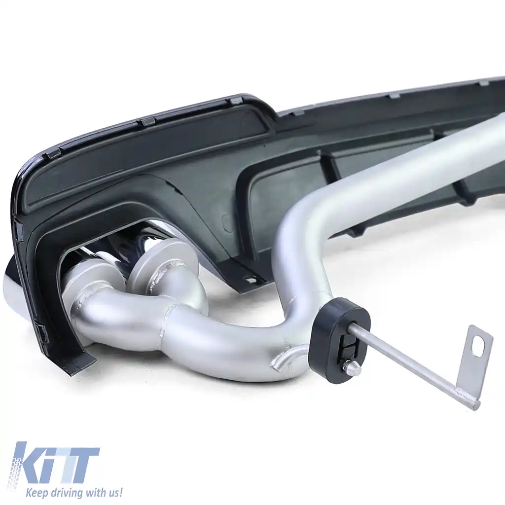 Difuzor spate mat + conversie țeavă de eșapament duplex potrivit pentru BMW F10 F11 520 525 528 530-image-6192459