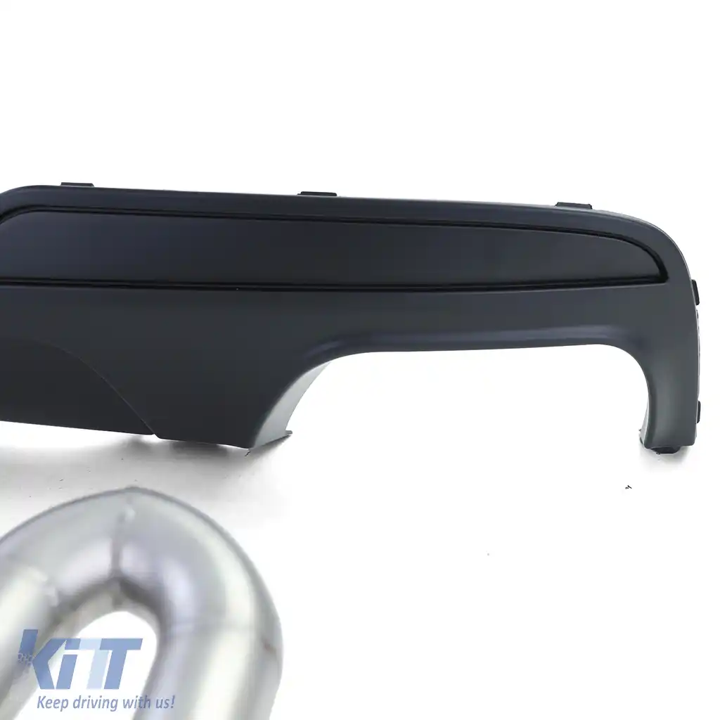 Difuzor spate mat + conversie țeavă de eșapament duplex V8 potrivit pentru BMW F10 F11 520 525 528 530-image-6203769