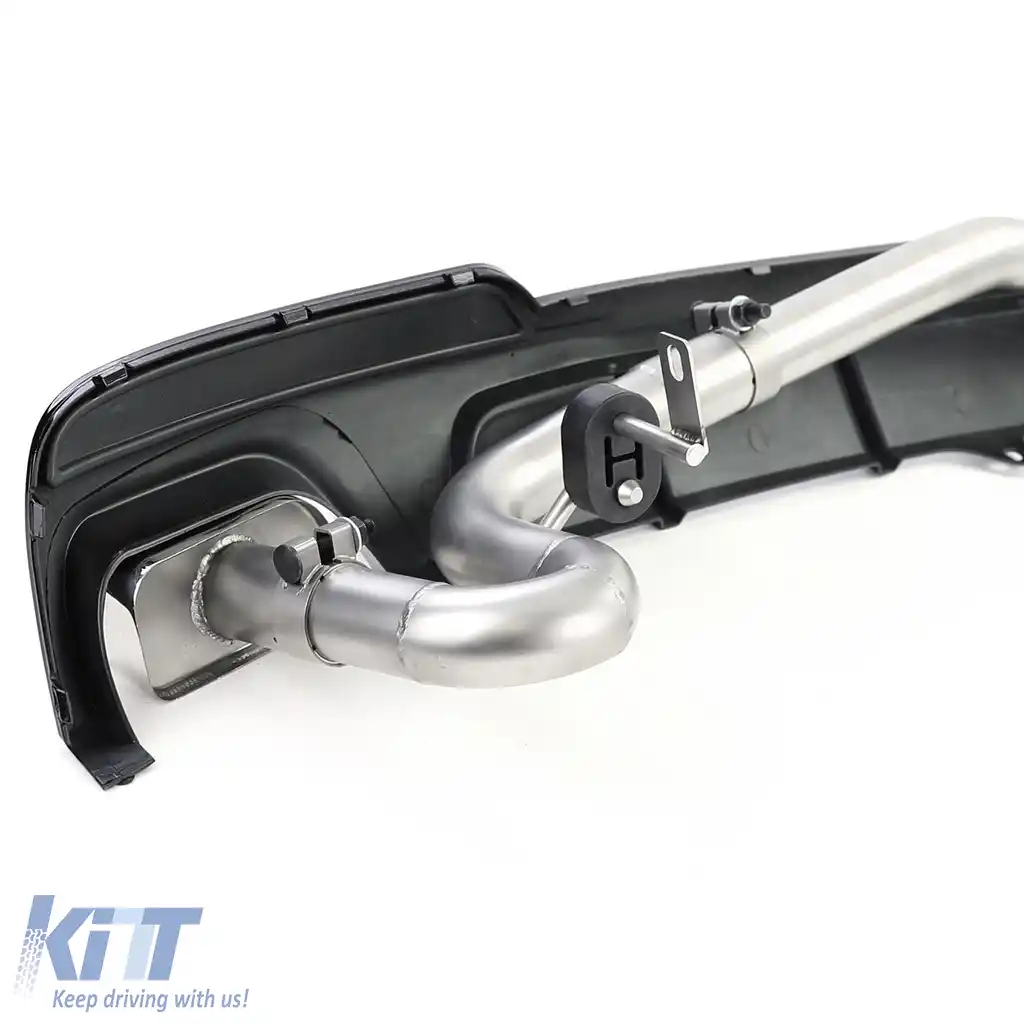 Difuzor spate mat + conversie țeavă de eșapament duplex V8 potrivit pentru BMW F10 F11 520 525 528 530-image-6203771