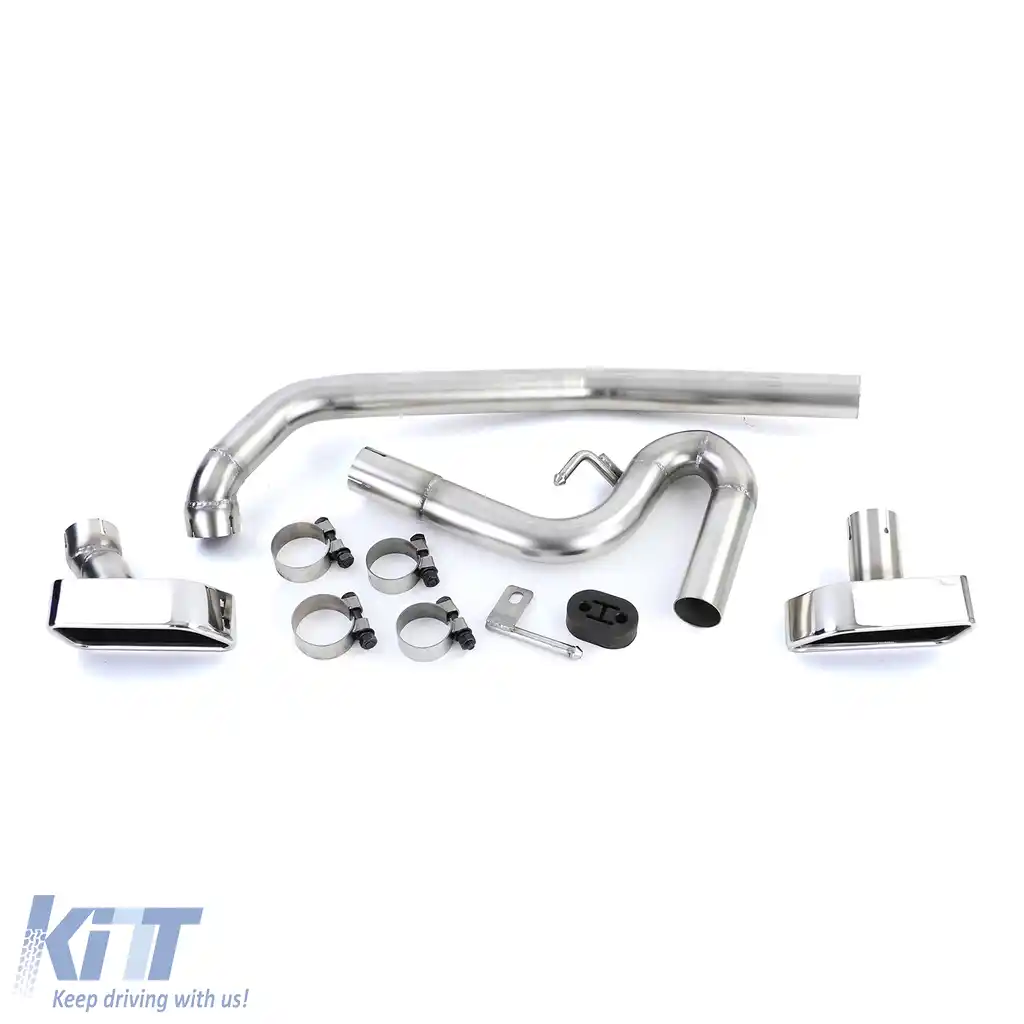 Difuzor spate mat + conversie țeavă de eșapament duplex V8 potrivit pentru BMW F10 F11 520 525 528 530-image-6203774