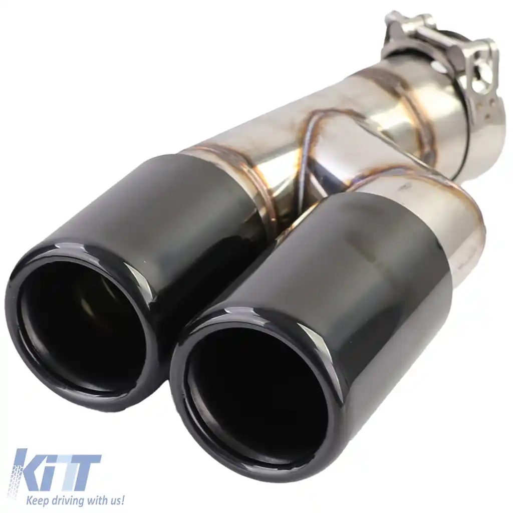 Difuzor spate mat + țeavă de eșapament dublă neagră, potrivit pentru BMW F30 F31 316i 318i 320i-image-6200572