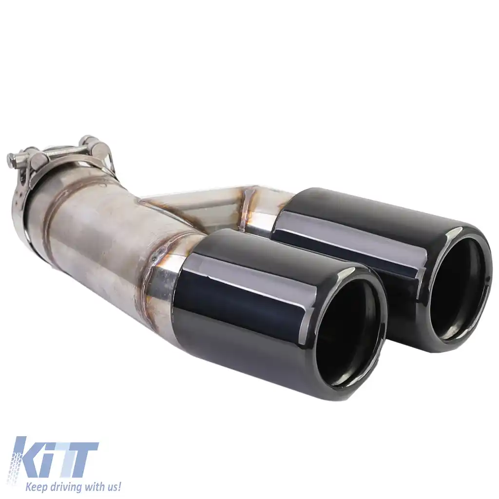 Difuzor spate mat + țeavă de eșapament dublă neagră, potrivit pentru BMW F30 F31 316i 318i 320i-image-6200573