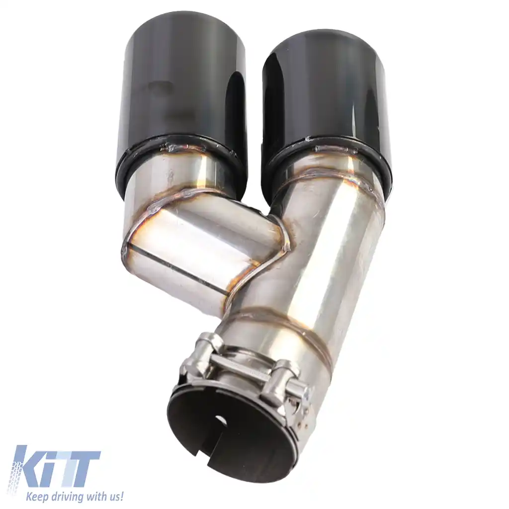 Difuzor spate mat + țeavă de eșapament dublă neagră, potrivit pentru BMW F30 F31 316i 318i 320i-image-6200575