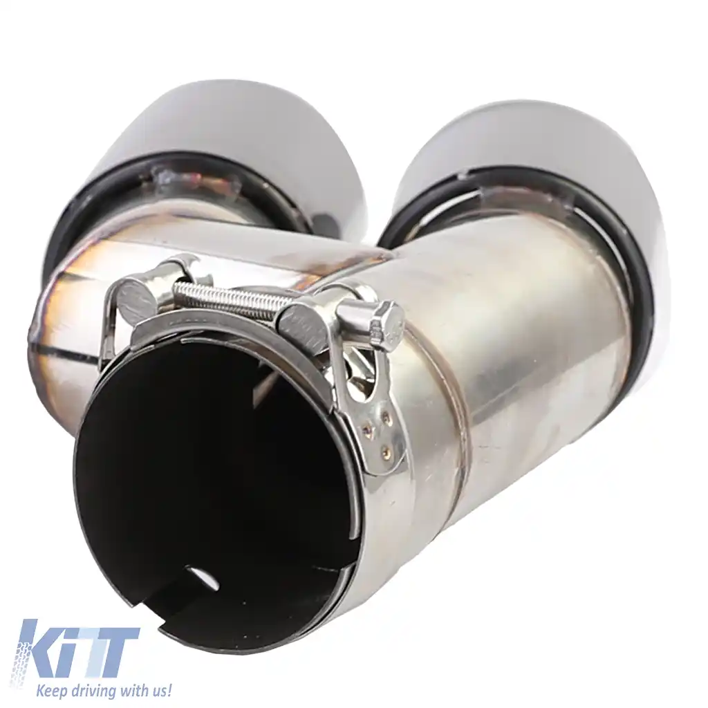 Difuzor spate mat + țeavă de eșapament dublă neagră, potrivit pentru BMW F30 F31 316i 318i 320i-image-6200576