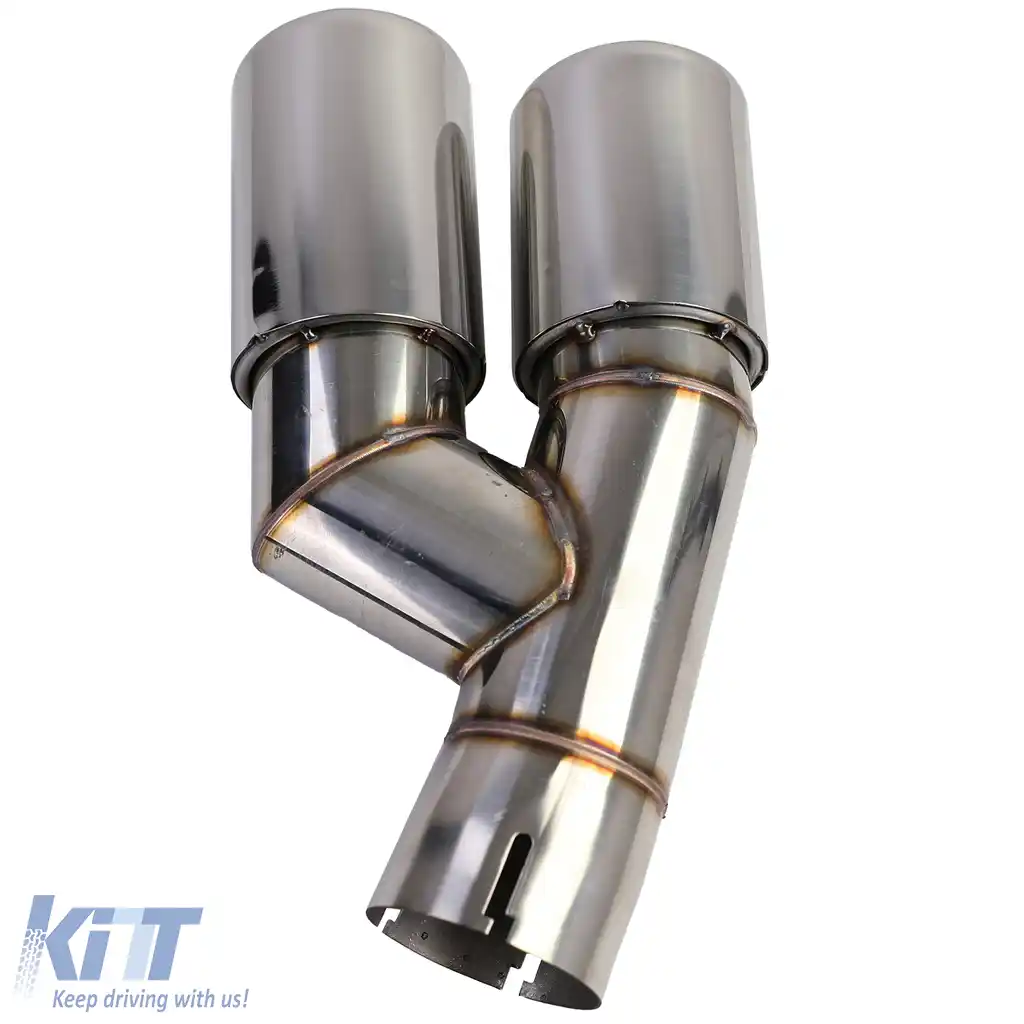 Difuzor spate mat + țeavă de eșapament dublă cromată, potrivit pentru BMW F30 F31 316 318 320-image-6210236