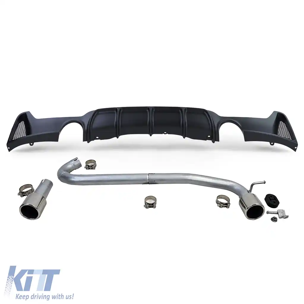 Difuzor spate mat + țeavă de eșapament look 440, potrivit pentru BMW F32 F33 F36 425 428 430-image-6200854