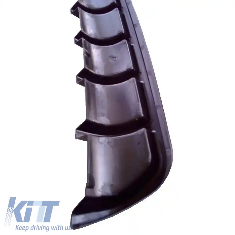 Difuzor spate pentru bara de protecție, aspect sportiv, negru, din plastic ABS, 1 buc.-image-6299268
