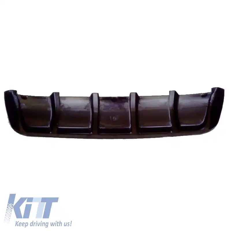 Difuzor spate pentru bara de protecție, aspect sportiv, negru, din plastic ABS, 1 buc.-image-6299271