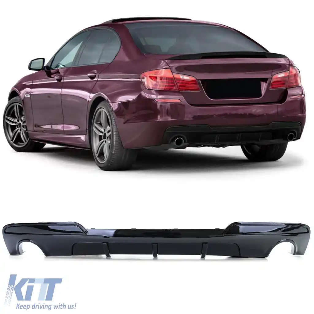 Difuzor spate Performance lucios negru, potrivit pentru BMW Seria 5 F10 F11 535i 535d 10-17