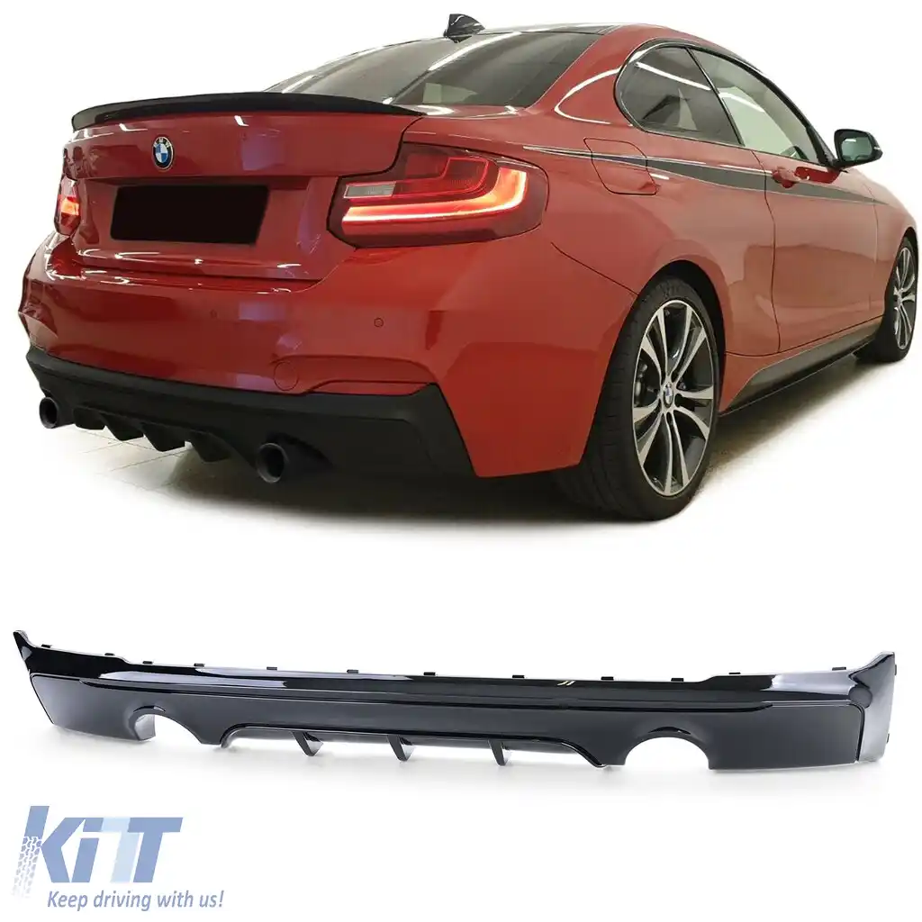 Difuzor spate Performance negru lucios potrivit pentru 2 Seria BMW F22 F23 228i M235i