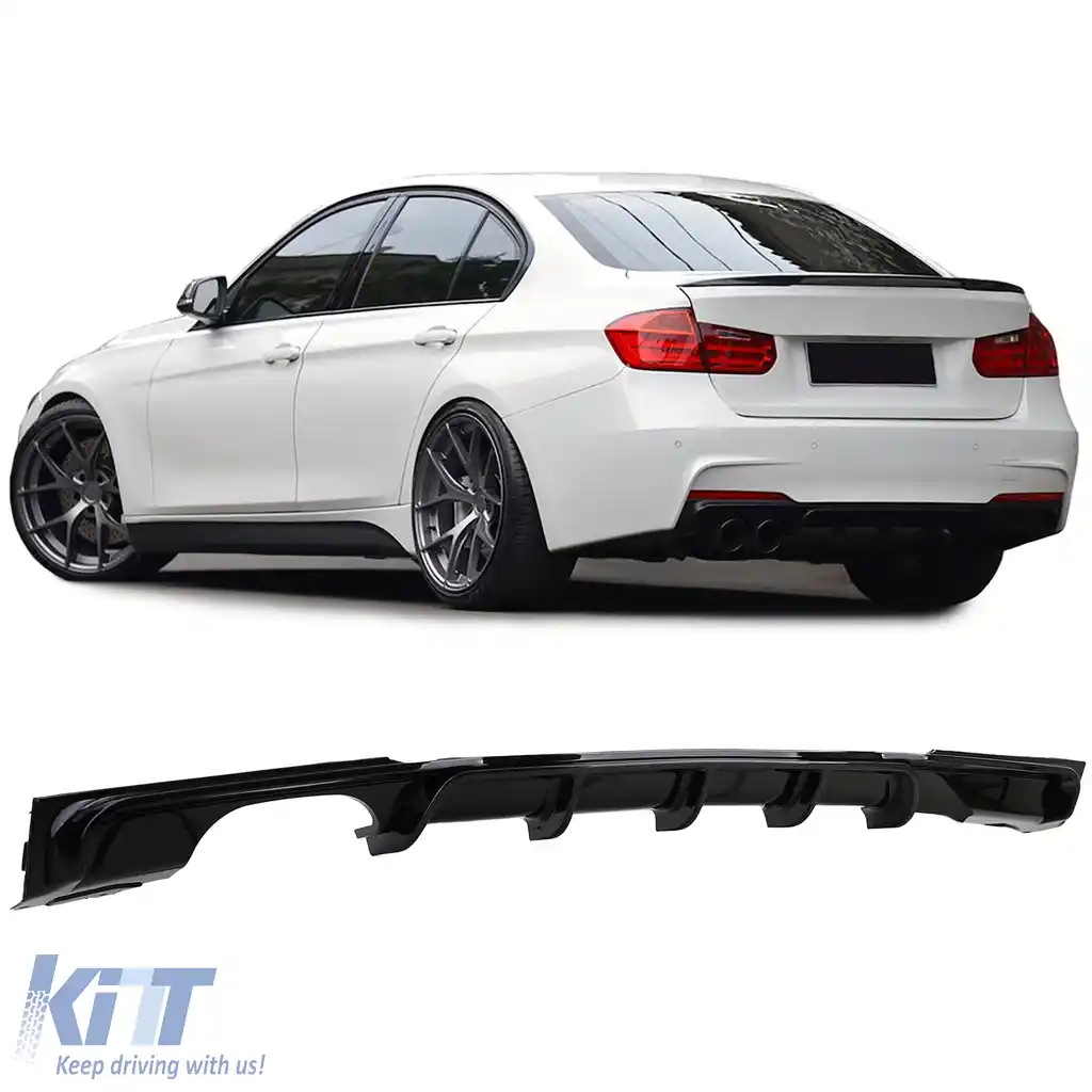 Difuzor spate Performance negru lucios potrivit pentru BMW F30 F31 320 325 328 330 335