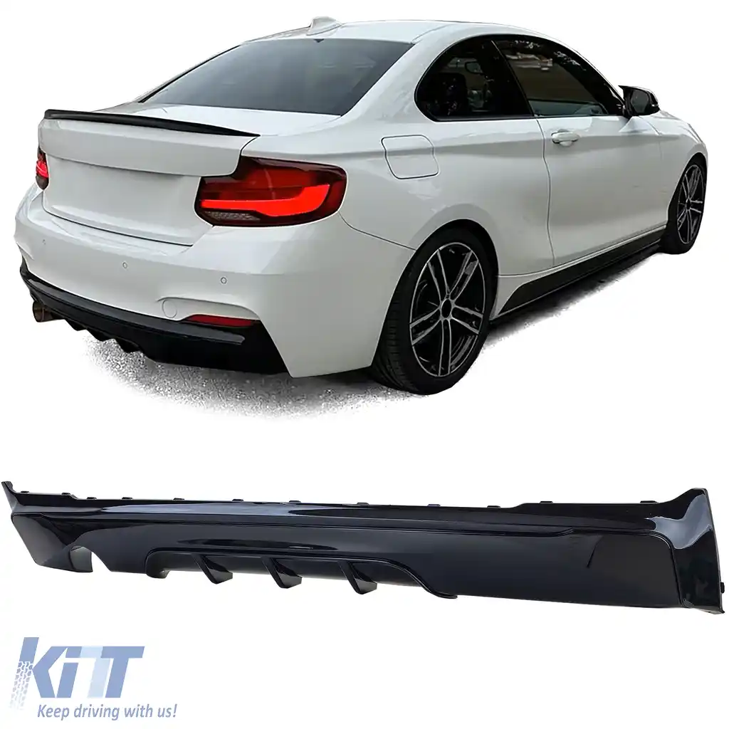Difuzor spate Performance negru lucios potrivit pentru 2 Seria BMW F22 F23 218 220