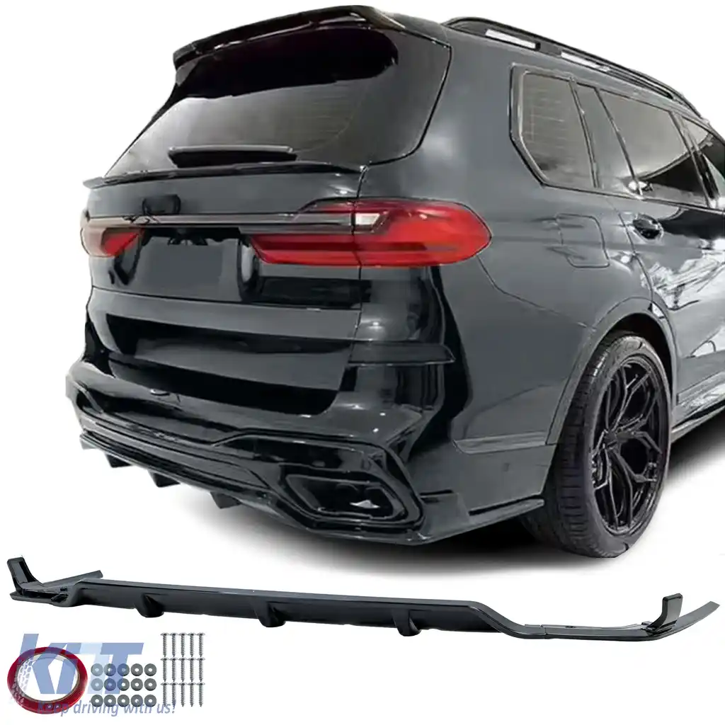 Difuzor spate Performance negru lucios potrivit pentru BMW X7 G07 din 2019