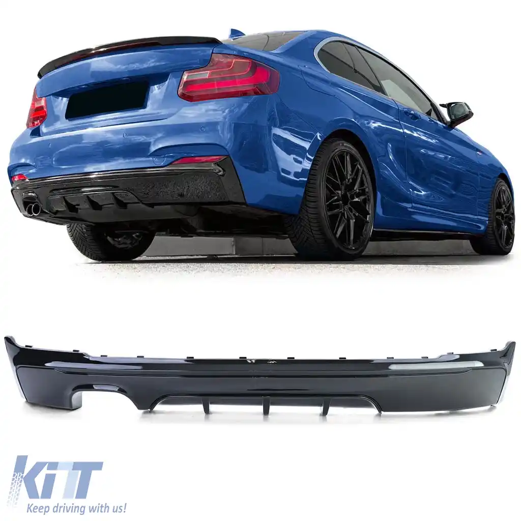 Difuzor spate Performance negru lucios potrivit pentru BMW Seria 2 F22 F23 220 225 228 230