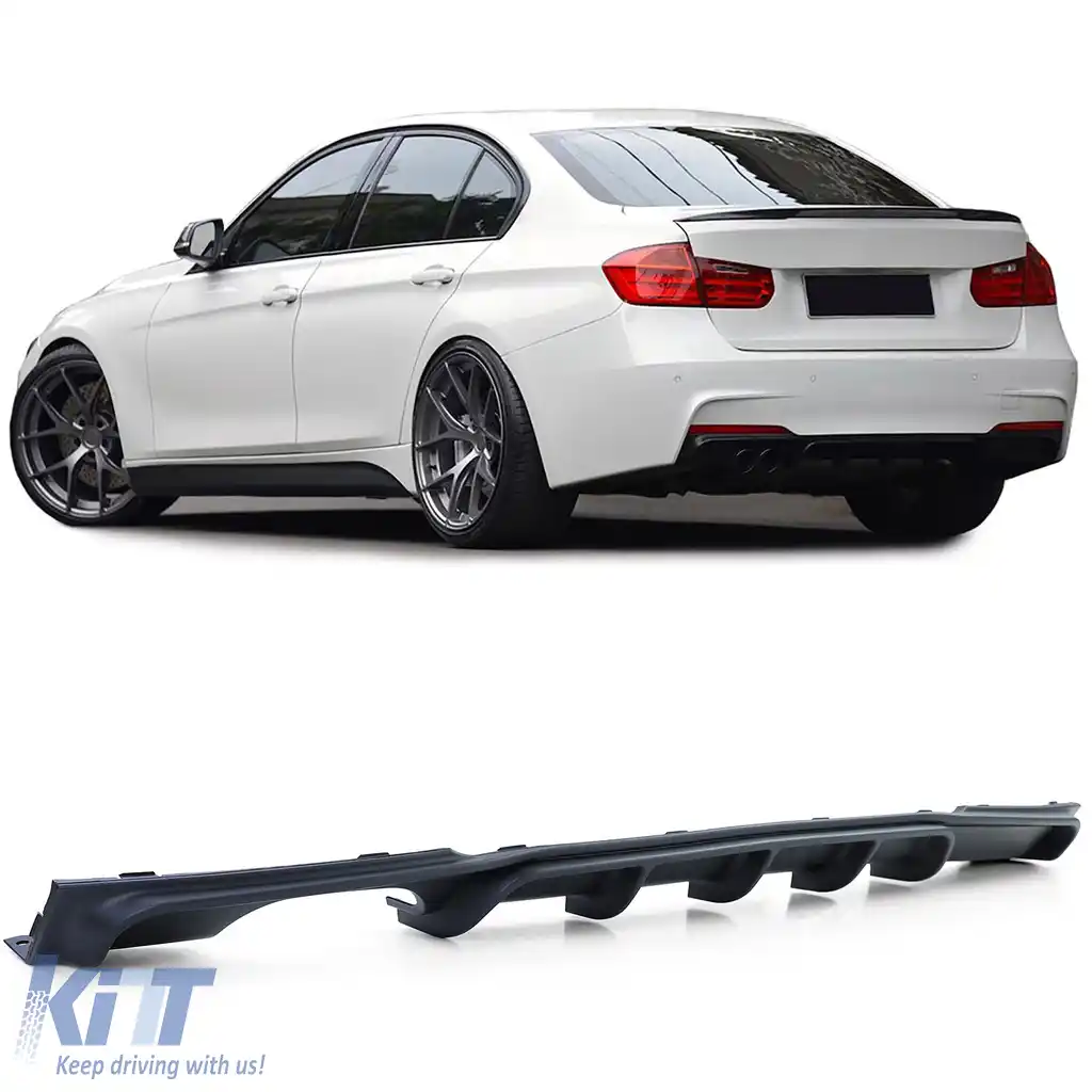Difuzor spate Performance negru mat potrivit pentru BMW F30 F31 320 325 328 330 335