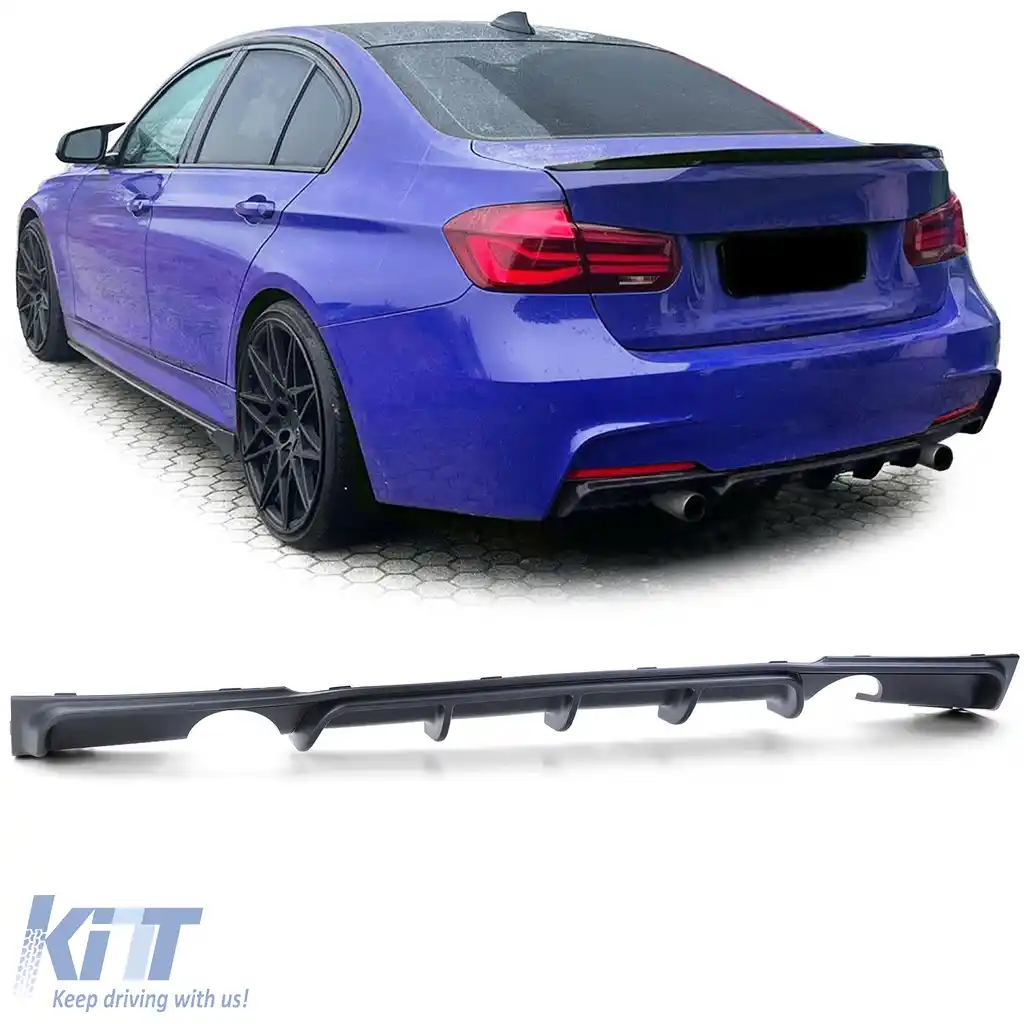 Difuzor spate Performance negru mat, potrivit pentru BMW Seria 3 F30 F31 335i 340i