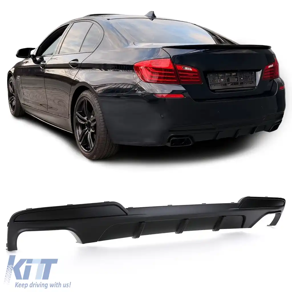 Difuzor spate Performance negru mat, potrivit pentru BMW Seria 5 F10 F11 550i M550d