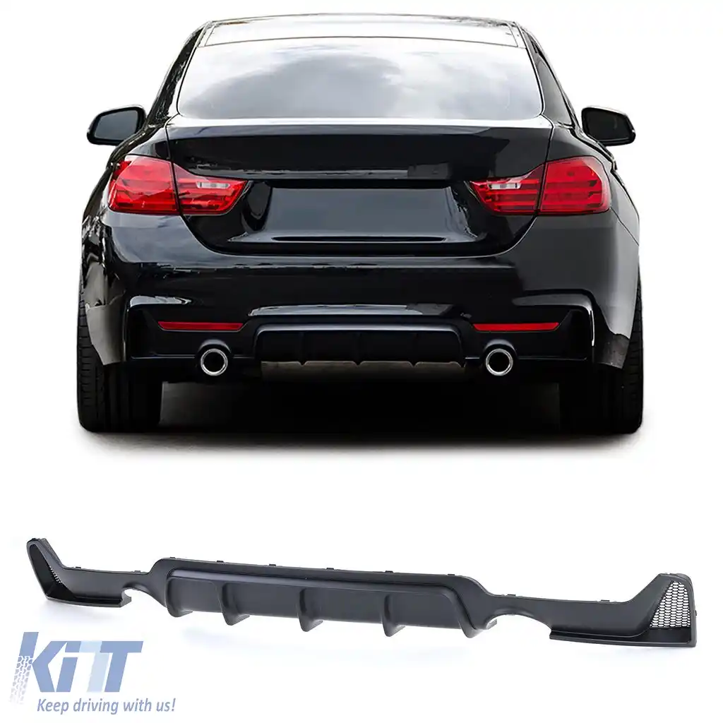 Difuzor spate Performance negru mat, potrivit pentru 4 Series BMW F32 F33 F36 435i 440i