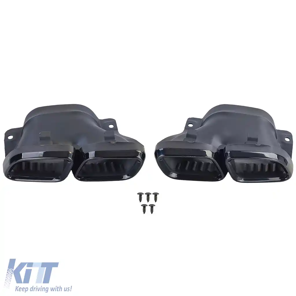 Difuzor spate sport + țevi de eșapament negre, potrivit pentru Mercedes GLC X253 19-22 facelift-image-6257827