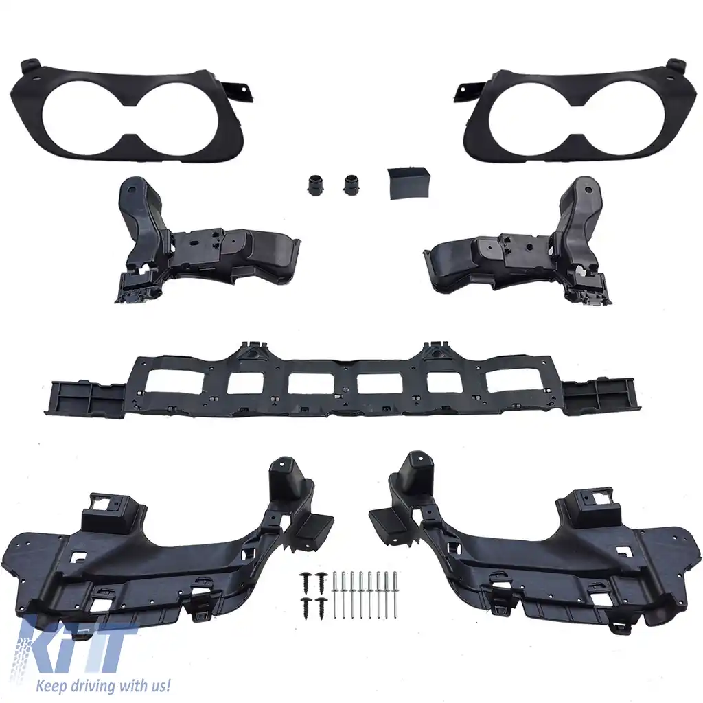 Difuzor spate sport + țevi de eșapament rotunde negre, potrivit pentru Mercedes GLC X253 19-22 facelift-image-6208516