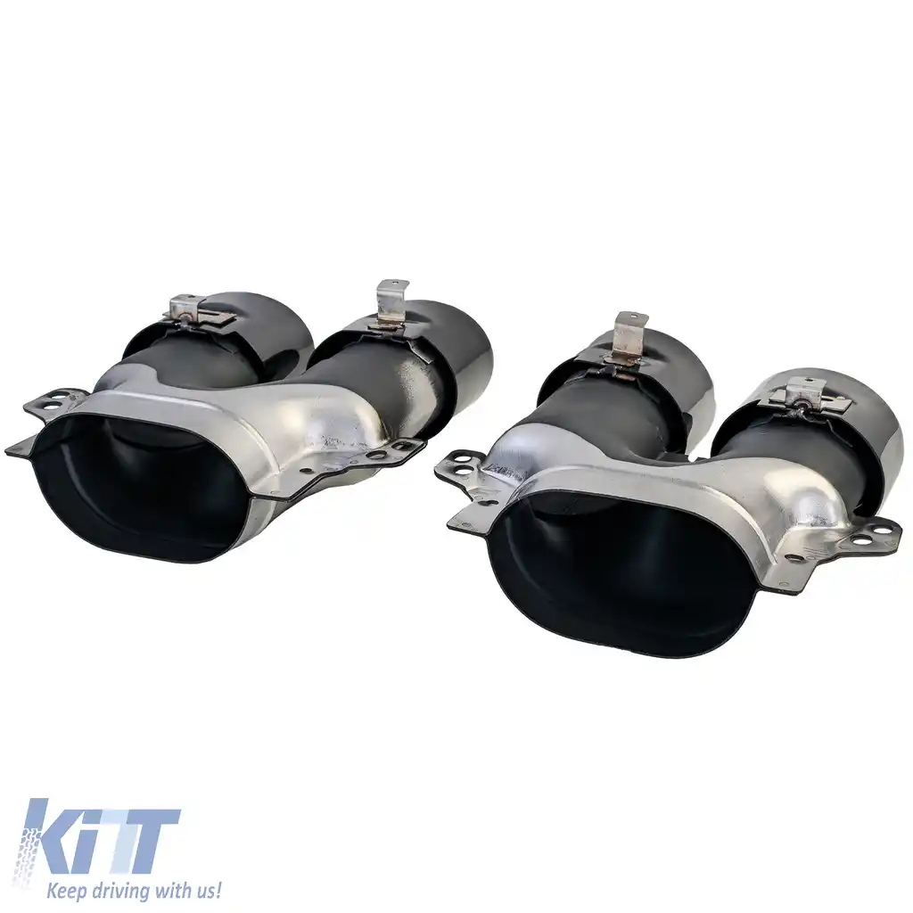 Difuzor spate sport + țevi de eșapament rotunde negre, potrivit pentru Mercedes GLC X253 19-22 facelift-image-6208518