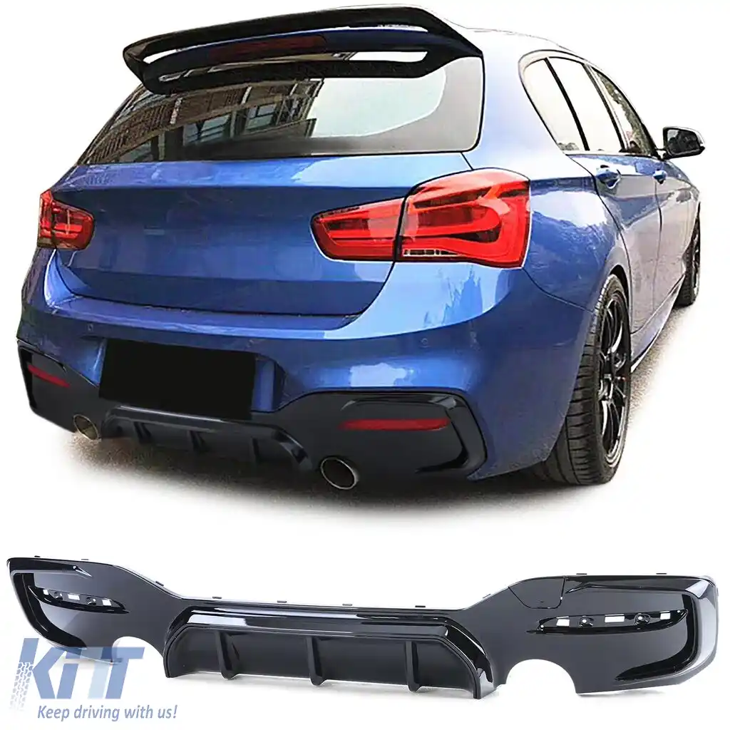 Difuzor spate sport lucios negru, potrivit pentru BMW Seria 1 F20 F21 15-19 LCI M135 M140