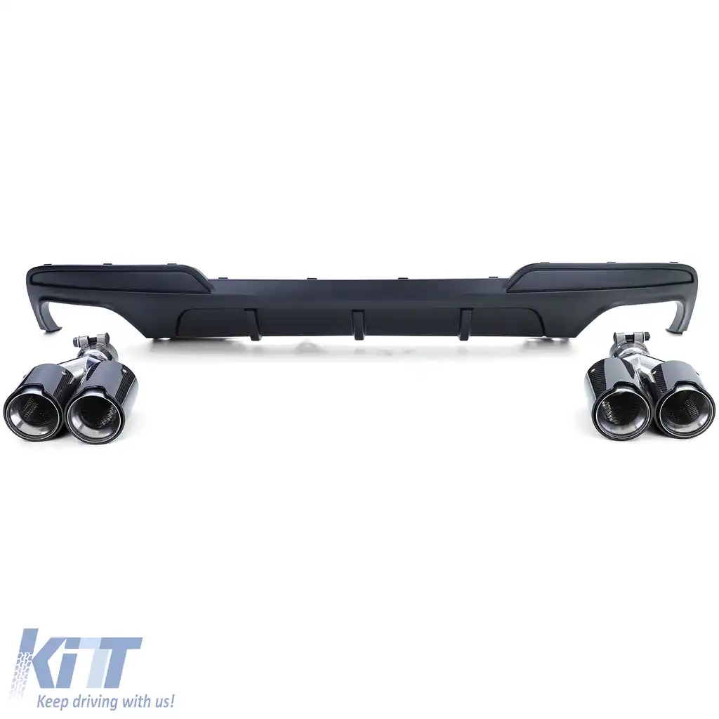 Difuzor spate sport mat + 4 ieșiri de evacuare din carbon real, potrivit pentru BMW F10 F11 535-image-6195036