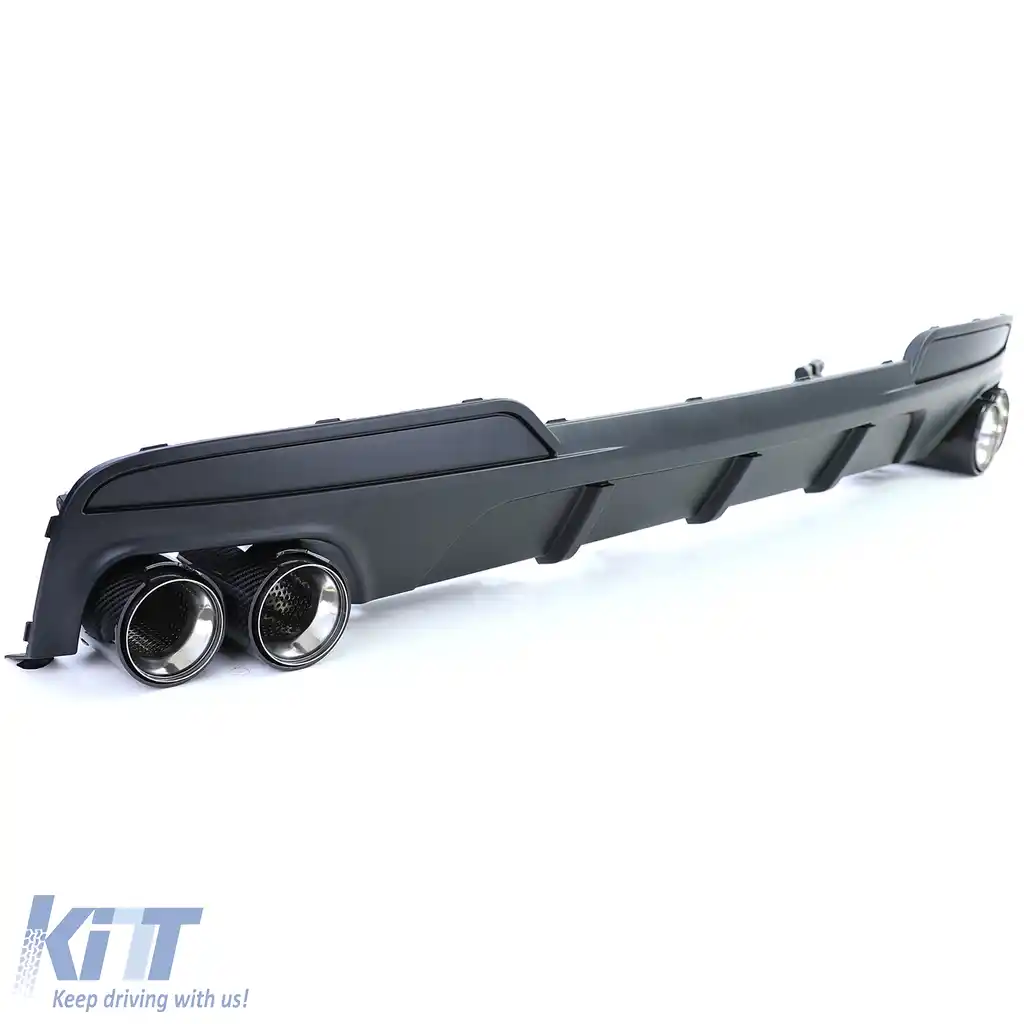 Difuzor spate sport mat + 4 ieșiri de evacuare din carbon real, potrivit pentru BMW F10 F11 535-image-6195038