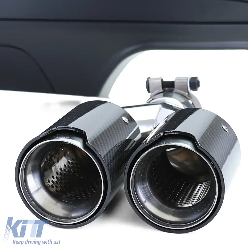 Difuzor spate sport mat + 4 ieșiri de evacuare din carbon real, potrivit pentru BMW F10 F11 535-image-6195041