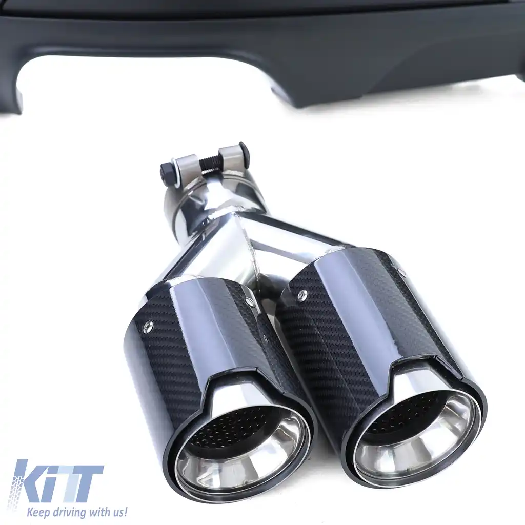 Difuzor spate sport mat + 4 ieșiri de evacuare din carbon real, potrivit pentru BMW F10 F11 535-image-6195042