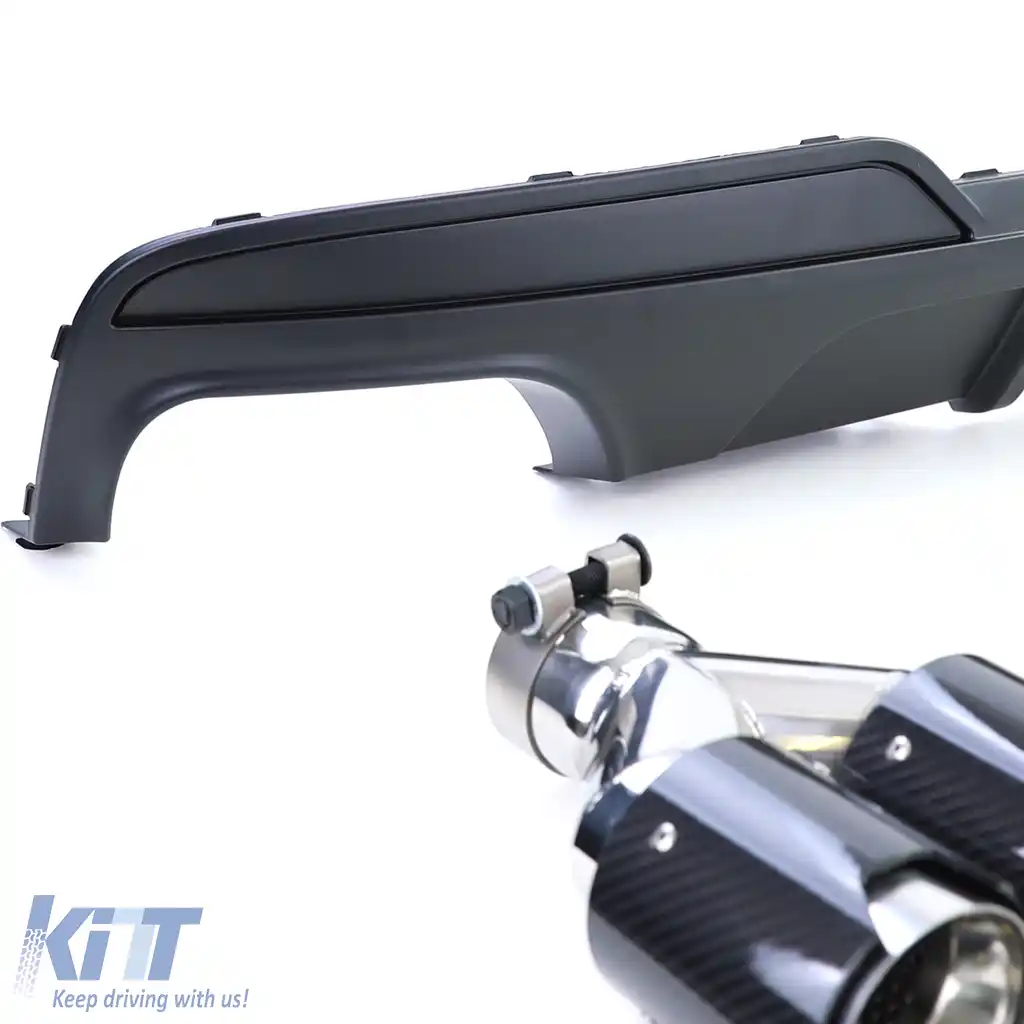 Difuzor spate sport mat + 4 ieșiri de evacuare din carbon real, potrivit pentru BMW F10 F11 535-image-6195043