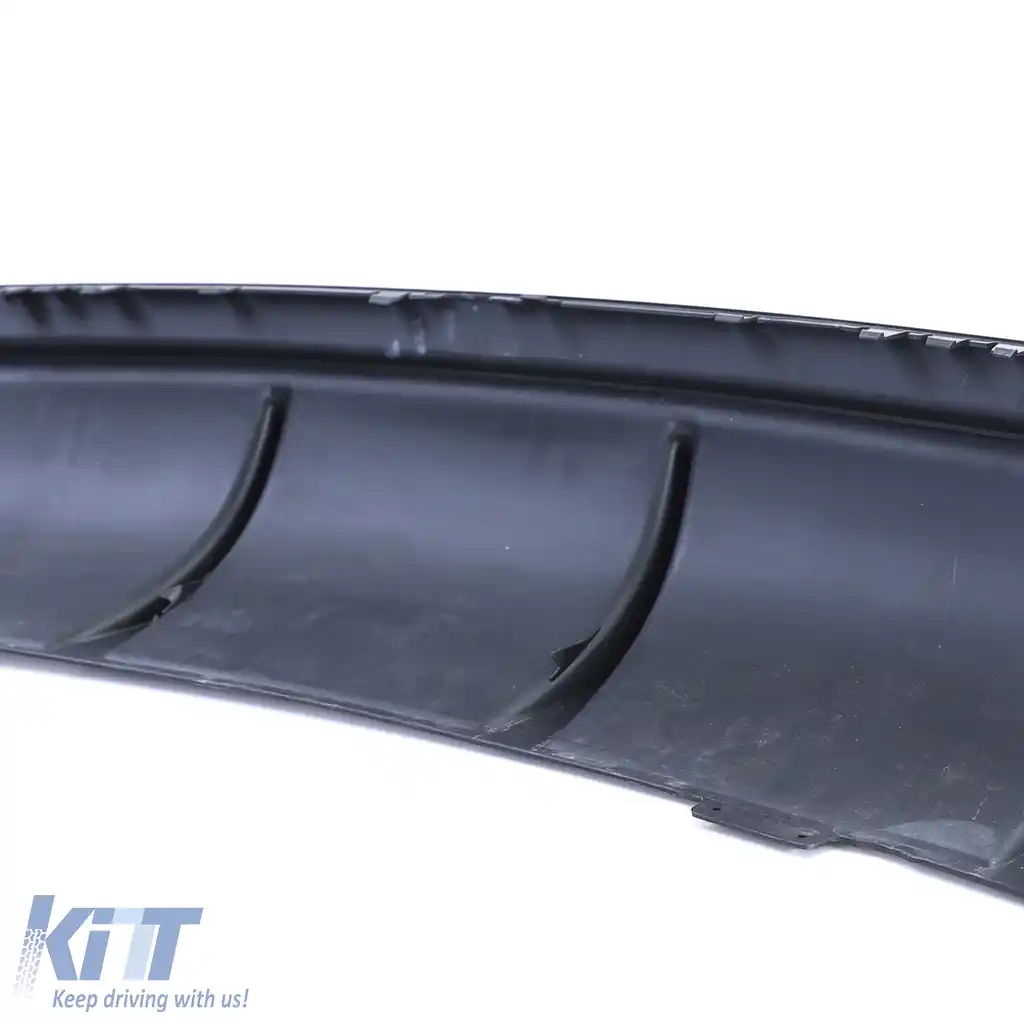 Difuzor spate sport negru lucios cu țevi de eșapament cromate, potrivit pentru Mercedes CLA C117 16-19-image-6192315