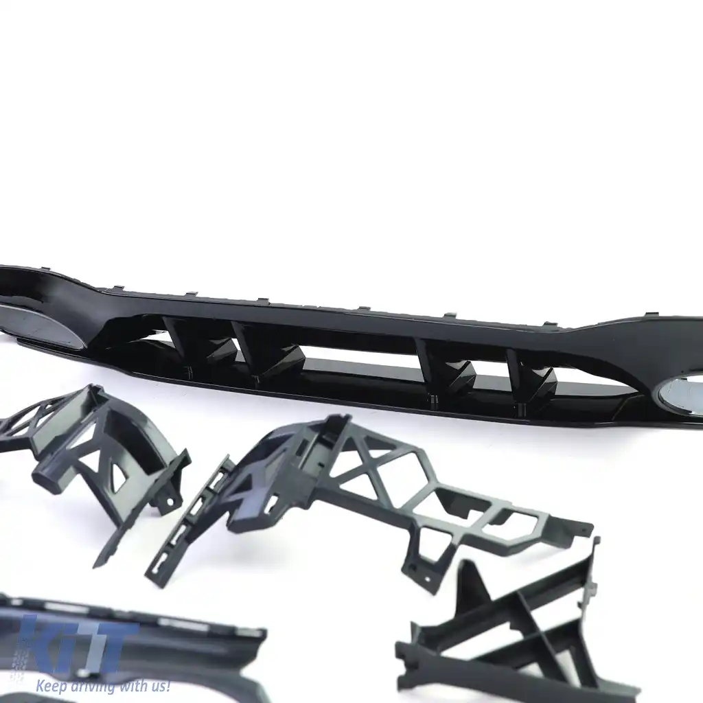 Difuzor spate Sport Tip 2 cu tevi de evacuare negre, potrivit pentru Mercedes A-Class W177 din 18-image-6326483