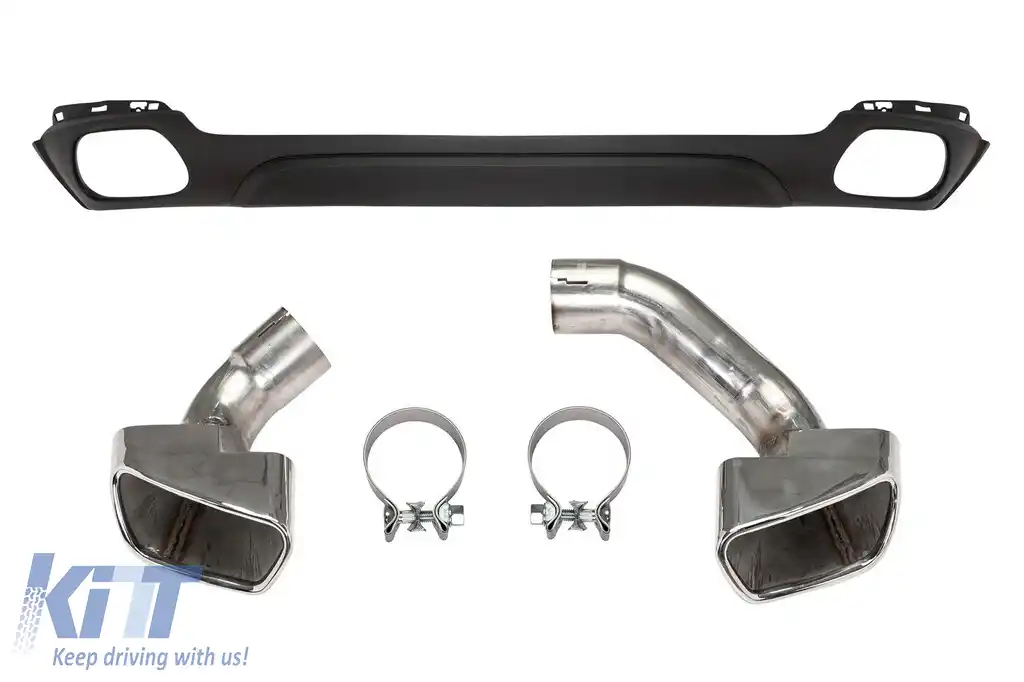 Difuzor spate stil M cu ieșiri de evacuare potrivit pentru bara spate standard potrivit pentru BMW X5 F15 2014-2018 -o--o-