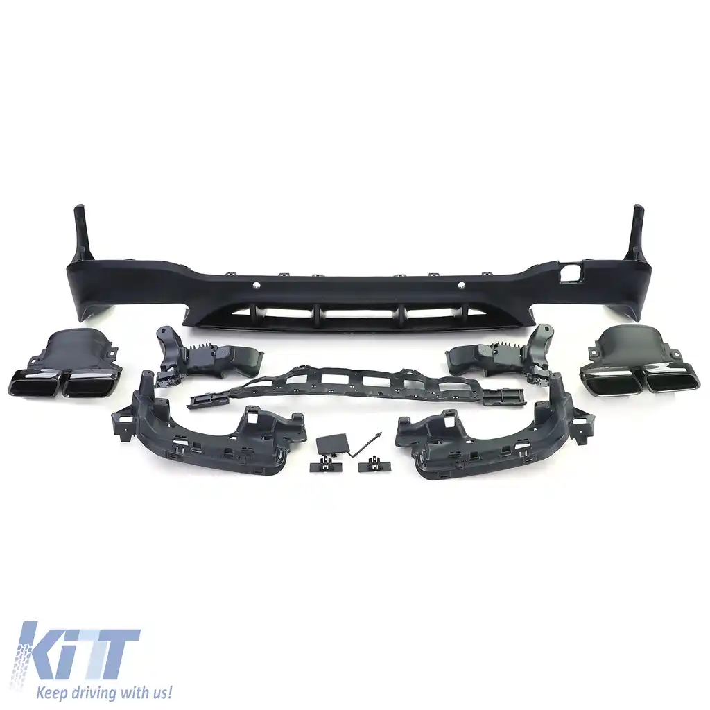 Difuzor spate versiune sport cu țevi de eșapament negre, potrivit pentru Mercedes GLC X253-image-6206172