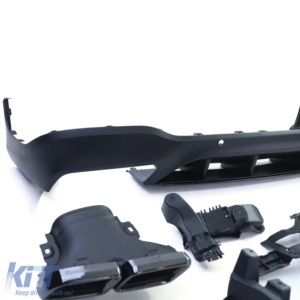 Difuzor spate versiune sport cu țevi de eșapament negre, potrivit pentru Mercedes GLC X253-image-6206175