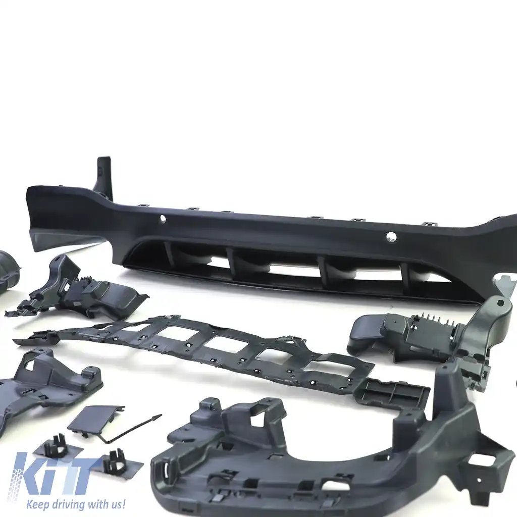 Difuzor spate versiune sport cu țevi de eșapament negre, potrivit pentru Mercedes GLC X253-image-6206178