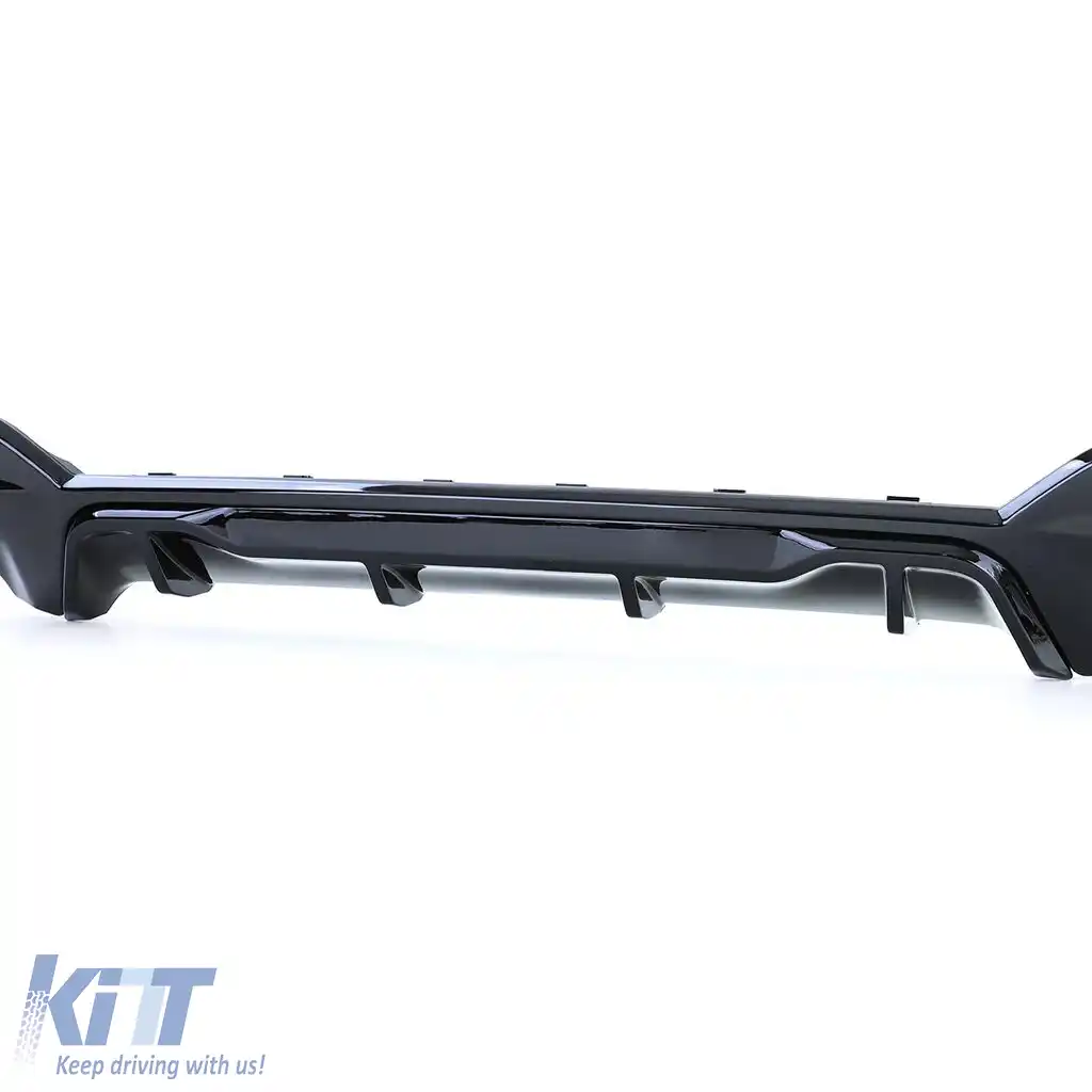 Difuzor sport spate lucios + țevi de eșapament 340 look potrivit pentru BMW Seria 3 G20 G21 320 330-image-6198841