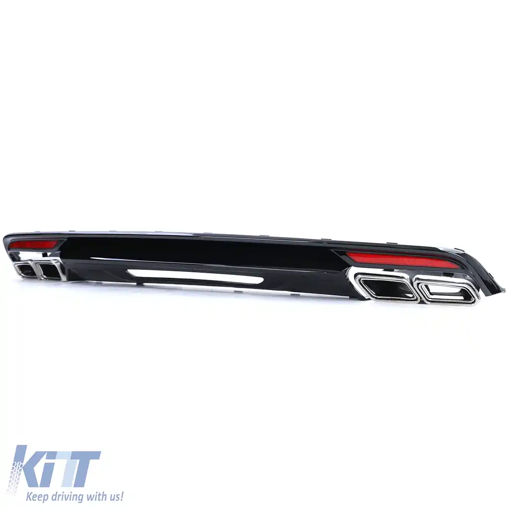 Difuzor sport spate lucios negru cu țevi de eșapament, potrivit pentru Mercedes S-Class W222 13-17-image-6198158