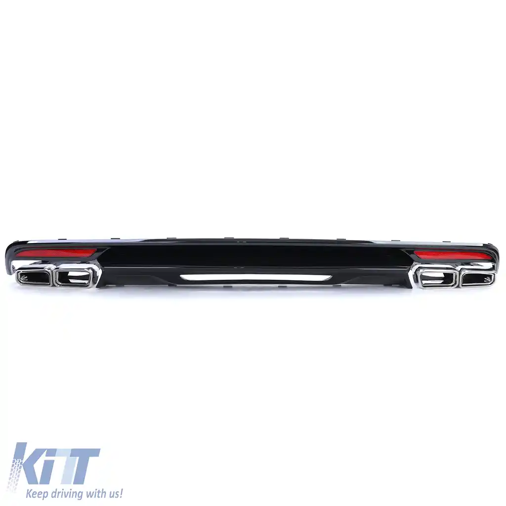 Difuzor sport spate lucios negru cu țevi de eșapament, potrivit pentru Mercedes S-Class W222 13-17-image-6198160