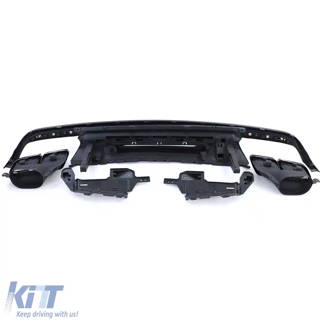 Difuzor sport spate lucios negru cu țevi de eșapament, potrivit pentru Mercedes S-Class W222 13-17-image-6198161