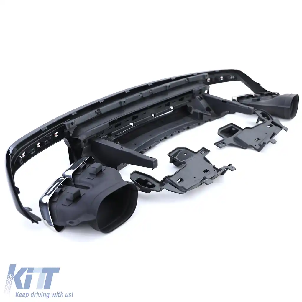 Difuzor sport spate lucios negru cu țevi de eșapament, potrivit pentru Mercedes S-Class W222 13-17-image-6198162