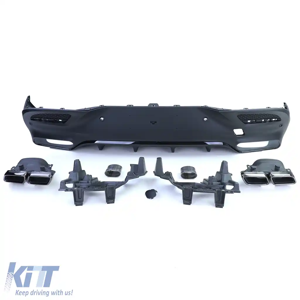 Difuzor sport spate + tevi de evacuare duble negre, potrivit pentru Mercedes GLE Coupe C292-image-6201076
