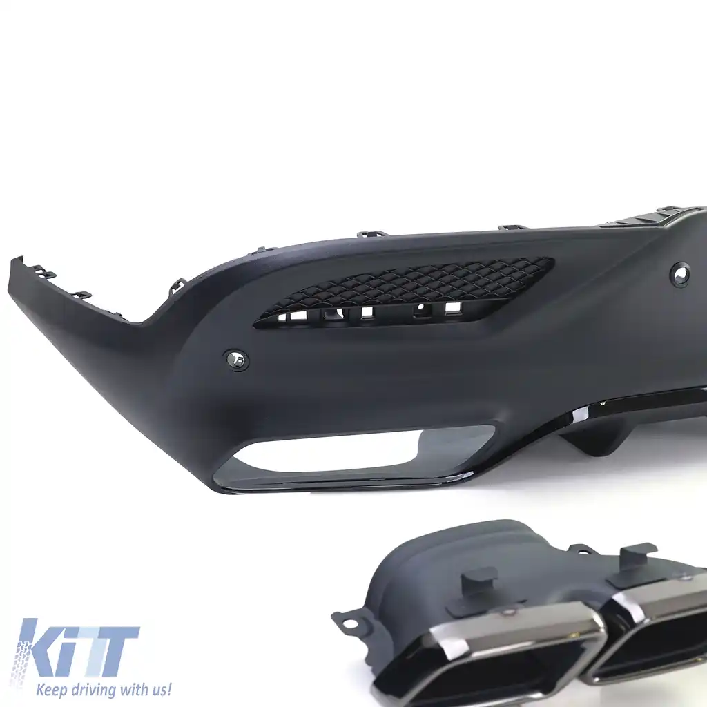 Difuzor sport spate + tevi de evacuare duble negre, potrivit pentru Mercedes GLE Coupe C292-image-6201079